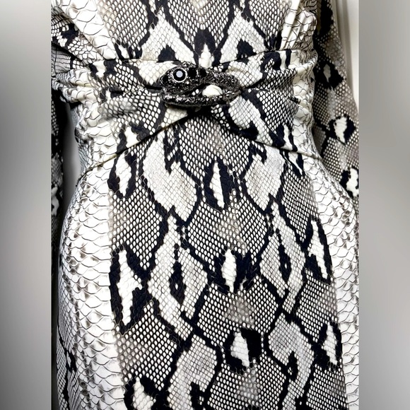 Roberto Cavalli Python Print Cocktail Dress Sz 42. True to Sz Medium. Like new - Picture 16 of 16